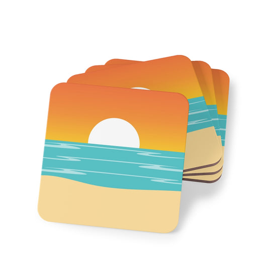 Soleil Coasters Hardboard Back - 4 Pack