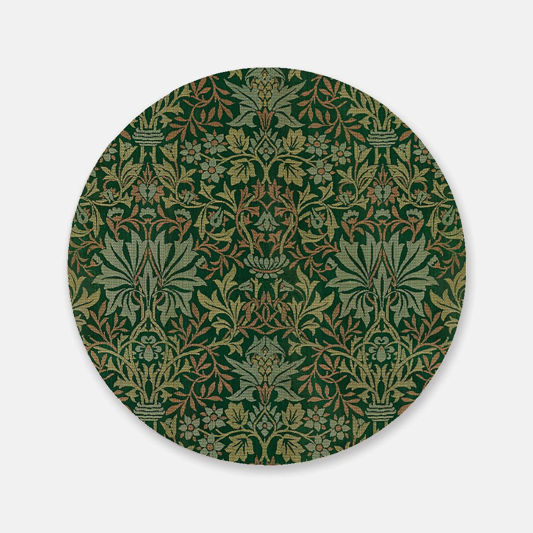 Flower Garden - Round Hardboard Coaster, Cork Backed  - 3.75"x 3.75" - Perfect for Home Decor & Gifts - Priced per coaster